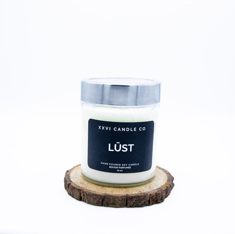 best white handmade amber scented candle 