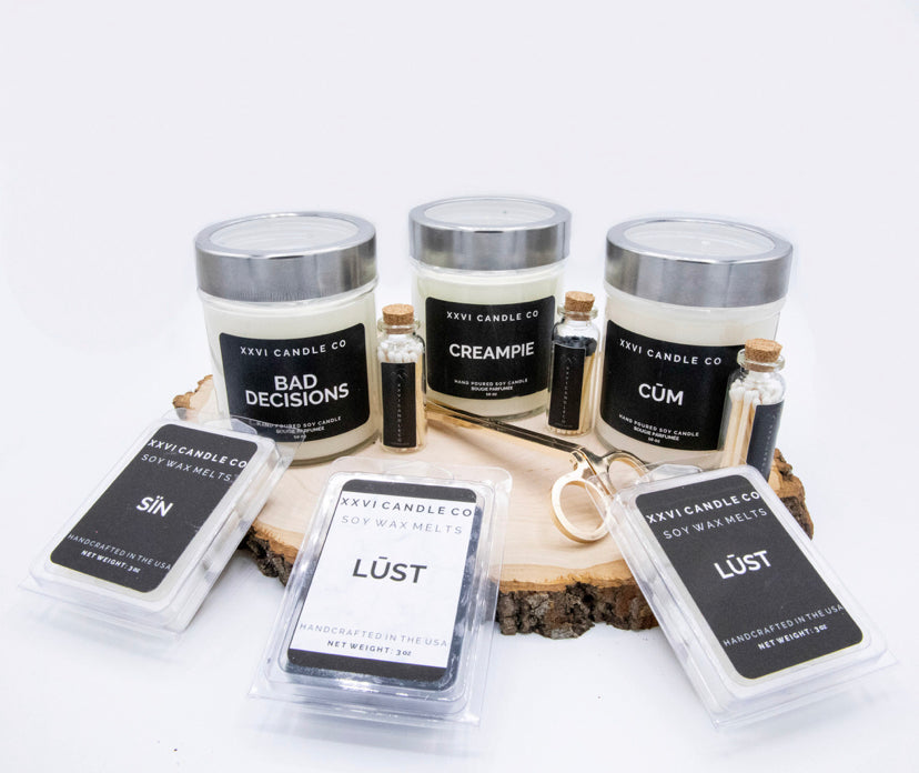 best white handmade scented candle gift set
